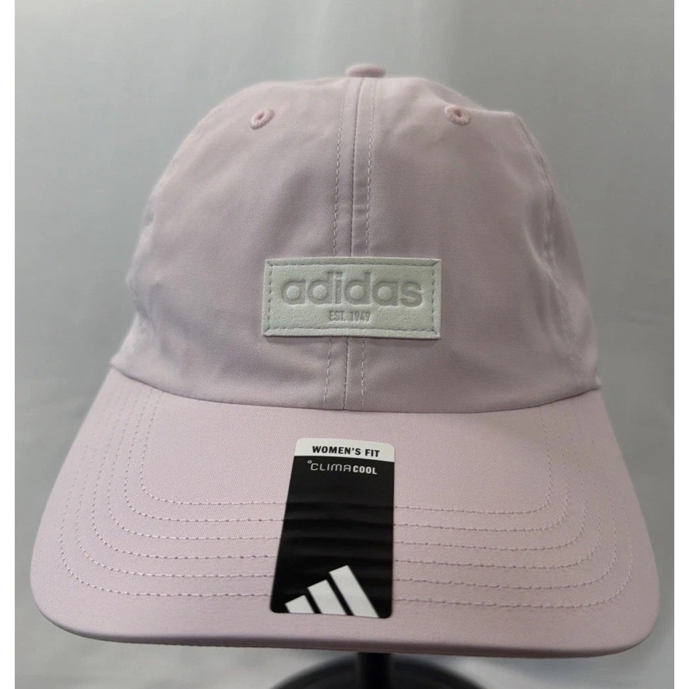 Adidas Women's WM Court Relaxed Strapback Baseball Cap Light Pink OSFA